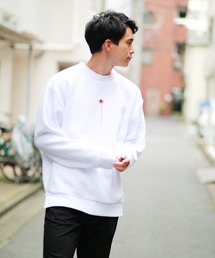 NEW! 花柄刺繍が可愛い*【adidas】ロゴ クルーネック スウェット