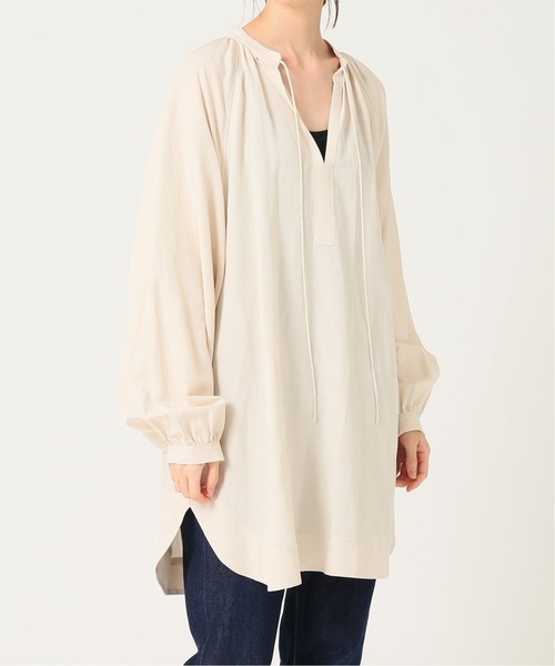 IENA LA BOUCLE（イエナラブークル） シャツ ブラウス 麻Vネック 