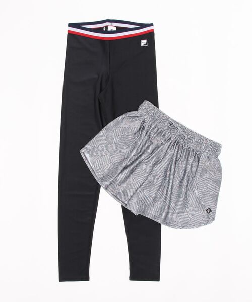 レギンス 【FILA:フィラ】レディースライン柄ボトムセット01
