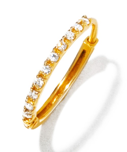 ピアス 「les bon bon」hoop diamond pierce single YG BOB259Y レディースの画像