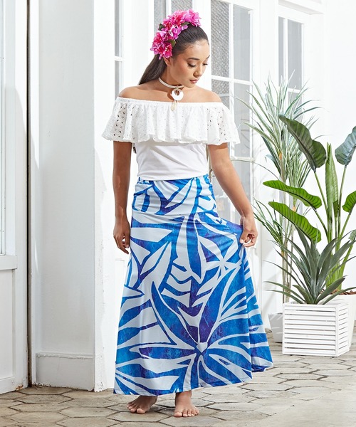 ティアレタパマキシスカート Maunaloa（ファッション） スカート 「Maunaloa」Ocean Blue