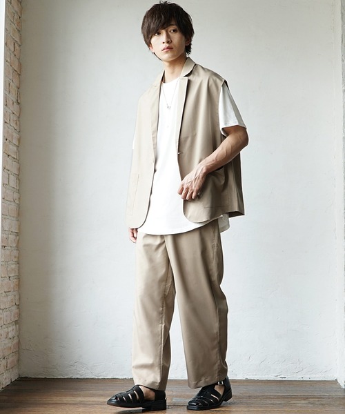 MinoriTY スラックス 「MinoriTY」夏素材TRPUワイドパンツ