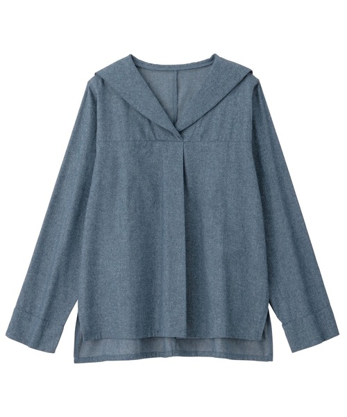 sebo様♥️詰め隊１８０円♥️ スキッパー シャツ ブラウス 長袖 ゆったり M Viola e ブラウス シャツ セーラースキッパー衿ブラウス