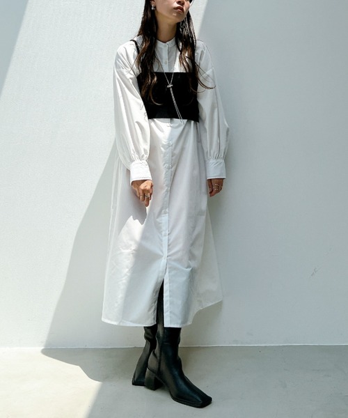 y/m ワンピース バンドカラーシャツワンピース : ZOZOTOWN Yahoo!店 