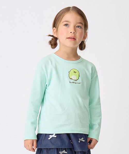 familiar 水色 Tシャツ 女の子と犬刺繍 Tシャツ | ファミリア公式サイト