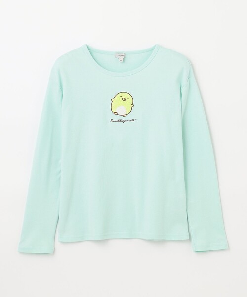 ANY（エニィ） tシャツ 「すみっコぐらし」サガラ刺繍 長袖 Tシャツ