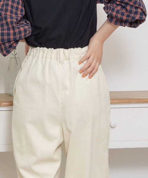 POU DOU パンツ コーデュロイタックワイドパンツ レディース