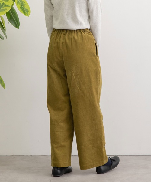 POU DOU パンツ コーデュロイタックワイドパンツ レディース