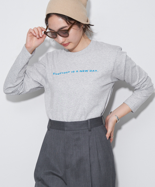 Plage☆EVERYDAY IS A NEW DAY Tシャツ plage tシャツ Tシャツ EVERYDAY IS A NEW DAY レディース