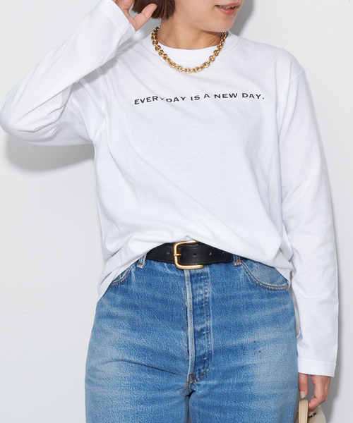 Plage☆EVERYDAY IS A NEW DAY Tシャツ plage tシャツ Tシャツ EVERYDAY IS A NEW DAY レディース