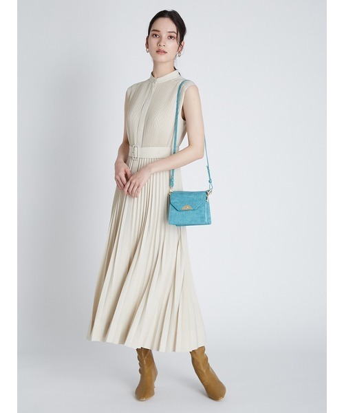 CELFORD」 ノースリーブワンピース 38 ホワイト レディース  