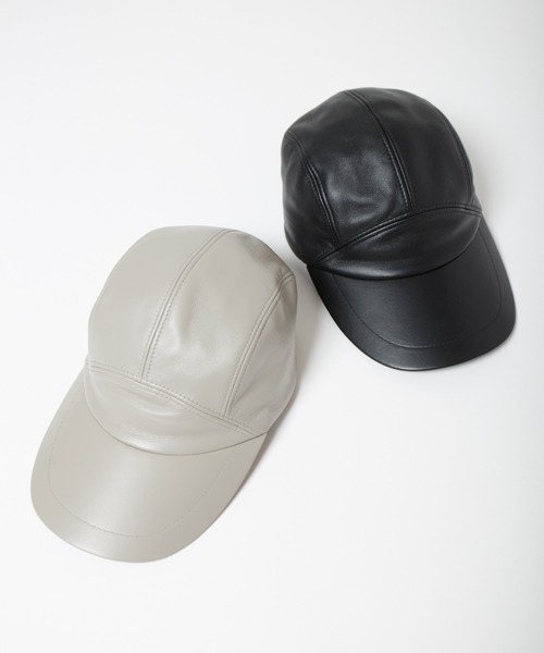 INDIETRO ASSOCIATION キャップ 帽子 Leather Jet Cap / レザー