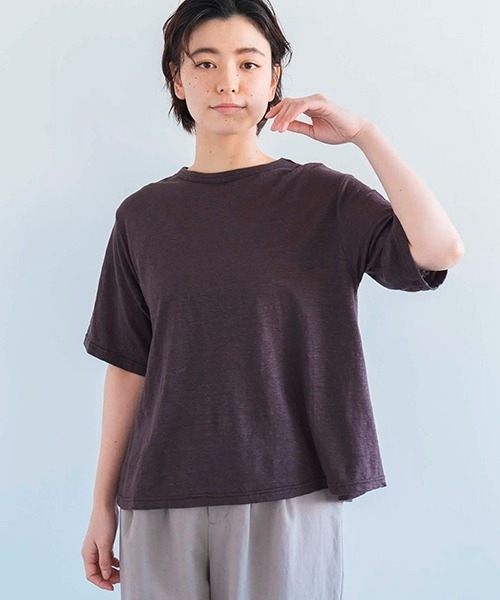 tシャツ リネン100Ｔシャツ「ドレープ」2 レディース