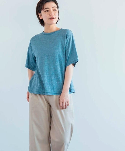 tシャツ リネン100Ｔシャツ「ドレープ」2 レディース D tシャツ リネン100Tシャツ「ドレープ」2 レディース