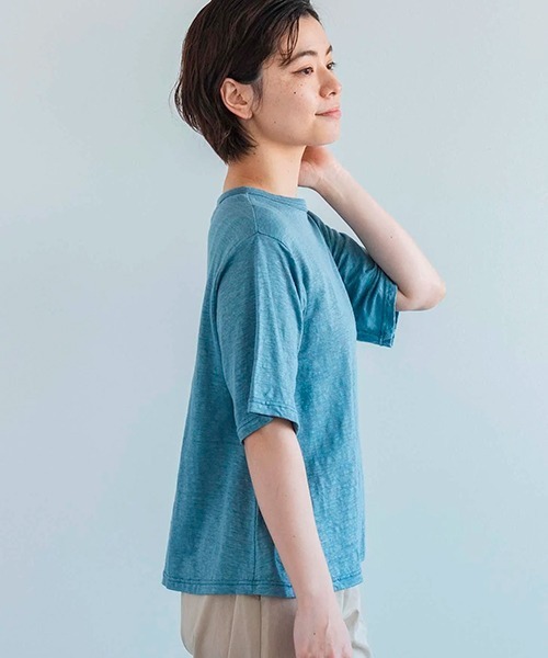 D tシャツ リネン100Tシャツ「ドレープ」2 レディース