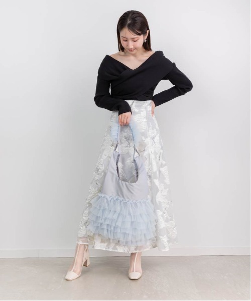 【最終値下げ】RANDA 2WAYショルダーチュールフリルブラウス RANDA｜2WAYショルダーチュールフリルブラウス | Rakuten