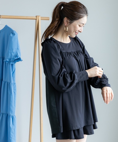 sono  WARM STRETCH スカラップカラーチュニックプルオーバー sono WARM STRETCH スカラップカラーチュニックプルオーバー 【公式通販】