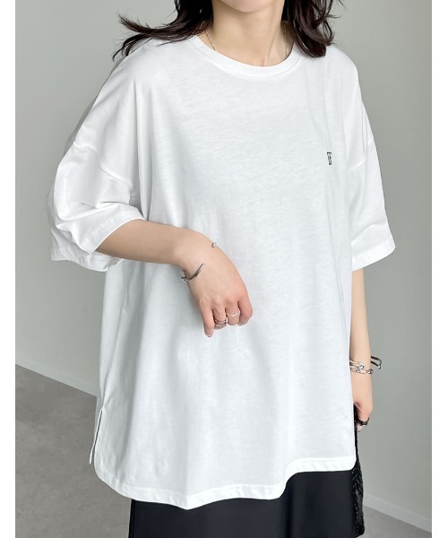 春夏にぴったり✿ワンポイントロゴ長袖Tシャツ 女子会映え Re:EDIT Tシャツ レディース トップス カットソー 半袖 ロゴ
