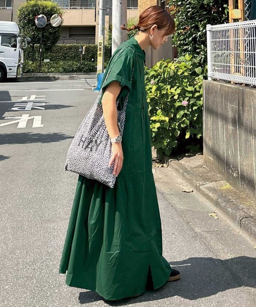 シャツワンピース 「CORNERS by KR」サイドギャザーシャツワンピースの画像