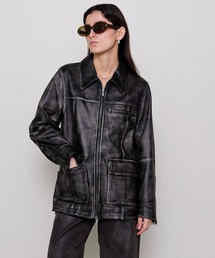 Dress-Fit Sheep Leather Single Rider Jacket