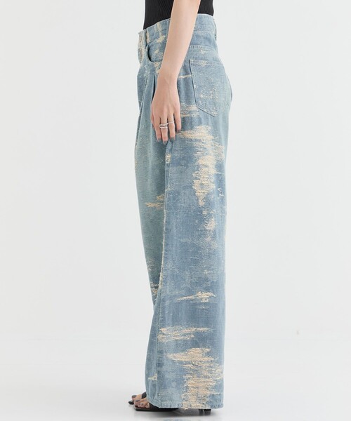 ぽっとTAAKK DENIM WIDEPANTS デニムパンツ TAAKK - 【ラスト1点】Denim Pants / デニムパンツ (ブラックケミカル