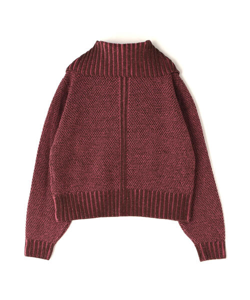AVIREX アヴィレックス アビレックス WOMEN ハーフジップ メランジニット ZIP TURTLE NECK MELANGE KNIT TOPS ジップタートルネックメランジ 秋冬 上質 ゆったり AVIREX ニット セーター ZIP TURTLE NECK MELANGE KNIT TOPS