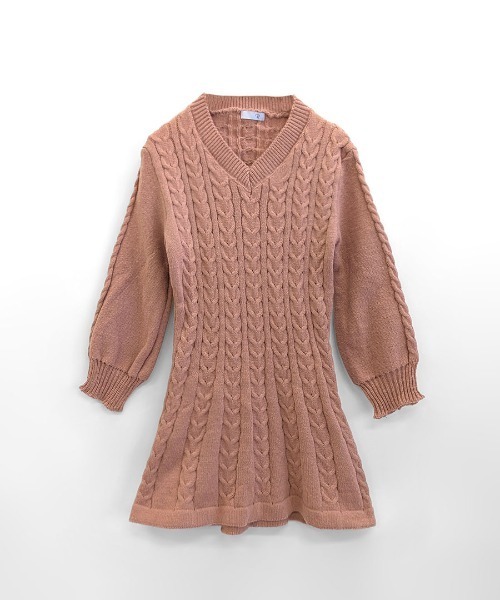 Riff ワンピース ケーブル編みニットミニワンピース : ZOZOTOWN Yahoo