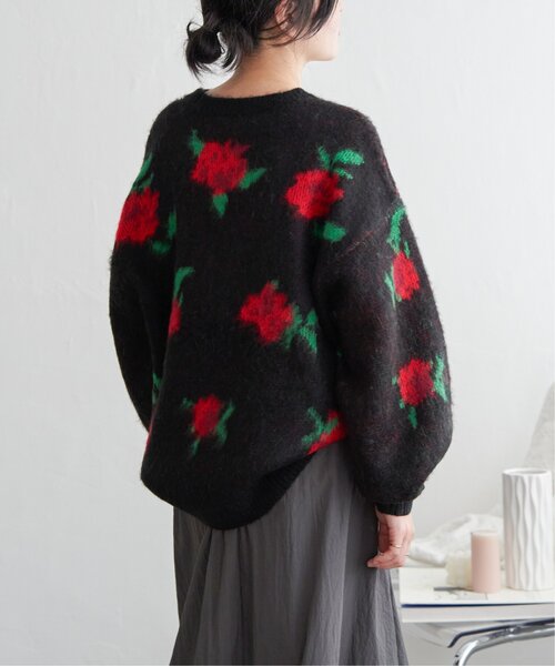 VENCE EXCHANGE ニット セーター レトロ花柄ジャガードニット