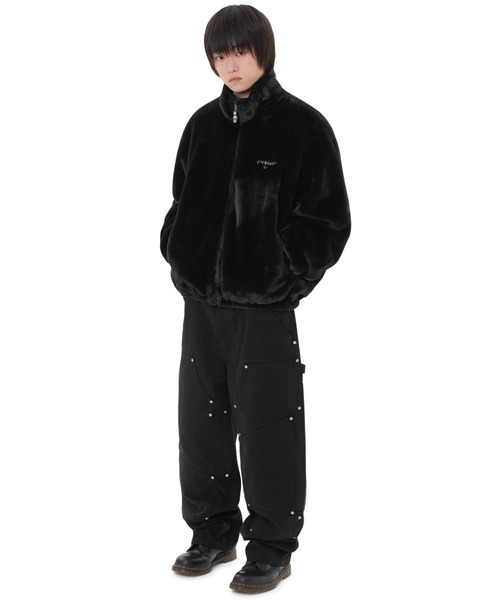 未使用 『OY』 バックステッチオードリーファージャケット 黒 OY/オーワイ』 BACK SKETCH ODOLLY FUR JACKET/バックステッチ