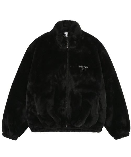 『OY』 バックステッチオードリーファージャケット 黒 OY コート アウター 「OY/オーワイ」 BACK SKETCH ODOLLY FUR