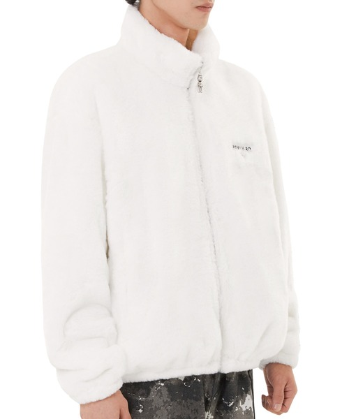 『OY』 バックステッチオードリーファージャケット 黒 OY コート アウター 「OY/オーワイ」 BACK SKETCH ODOLLY FUR