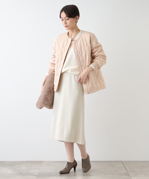 INDIVI（インディヴィ） スカート 「洗える／UVケア」スエード調フレア