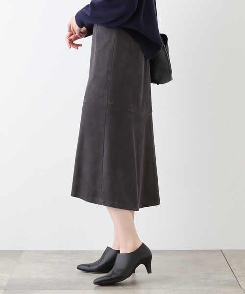 INDIVI#手洗いスカート見えするガウチョ新品暖か定価14960円