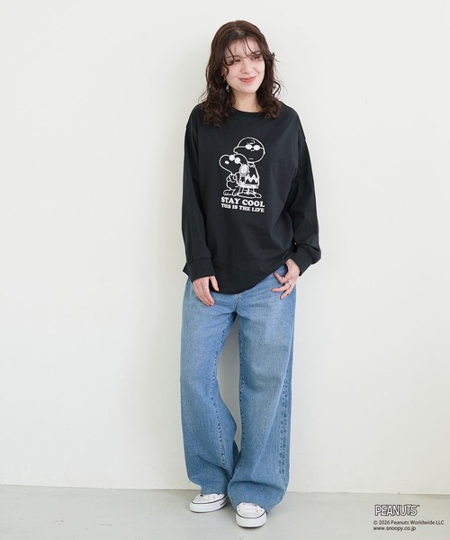 PEANUTS tシャツ 「PEANUTS/ピーナッツ」スヌーピー/SNOOPY フロッキー 