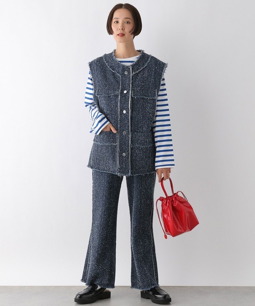 涼帆 LEPSIM（レプシィム） ベスト ジレ デニムツイードベスト 243476
