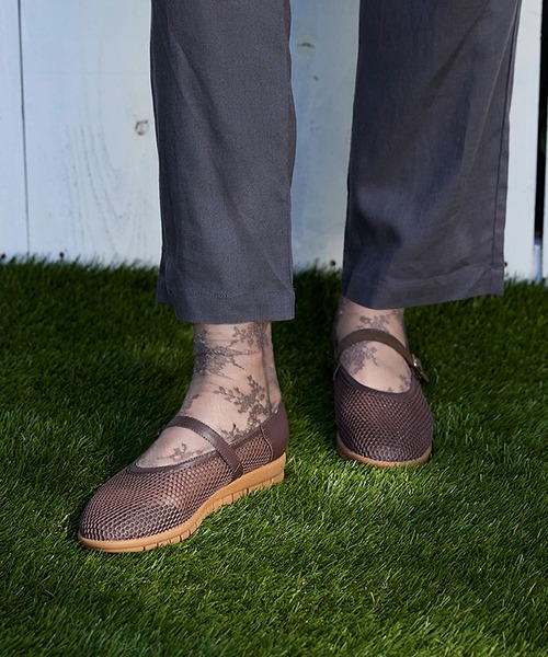 パンプス 「MINNETONKA/ミネトンカ」 メッシュメリージェーンフラットシューズ 25M01
