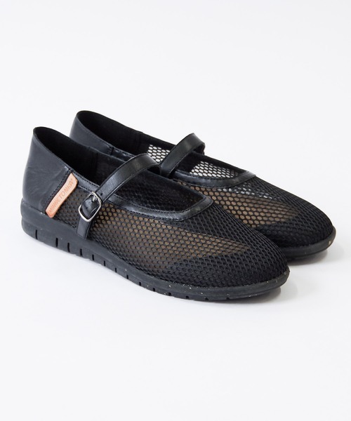 パンプス 「MINNETONKA/ミネトンカ」 メッシュメリージェーンフラットシューズ 25M01