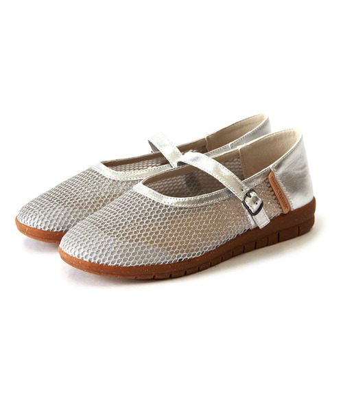パンプス 「MINNETONKA/ミネトンカ」 メッシュメリージェーンフラットシューズ 25M01