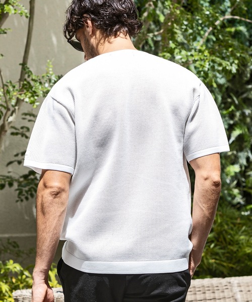 【シンプル】1PIU1UGUALE3 RELAX クレープニットロゴ半袖Tシャツ 1PIU1UGUALE3 RELAX クレープニットロゴ半袖Tシャツ | ウノピゥ