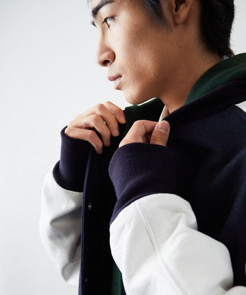 SKOOKUM（スクーカム） スタジャン LARGE オフホワイト メンズ