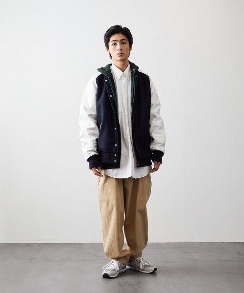 SKOOKUM（スクーカム） スタジャン LARGE オフホワイト メンズ