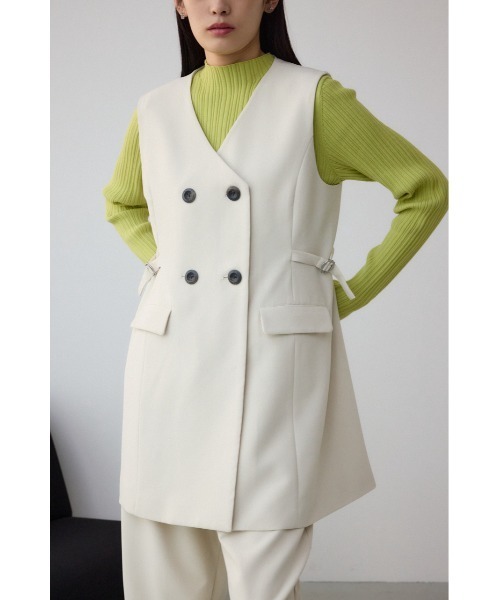AZUL BY MOUSSY ベスト ジレ Aラインミディ丈ジレ レディース