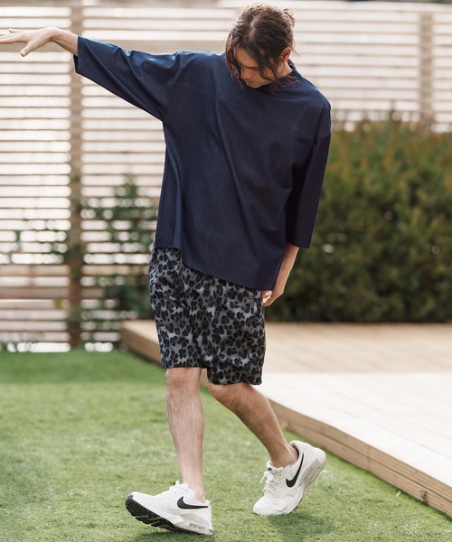 CAMBIO（カンビオ） tシャツ mlt5099-カットデニム7分袖フットボールT