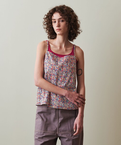 美品 Steven Alan ドッキングボリュームスリーブブラウス 総柄 レトロ Steven Alan＞ロングスリーブ ブラウス