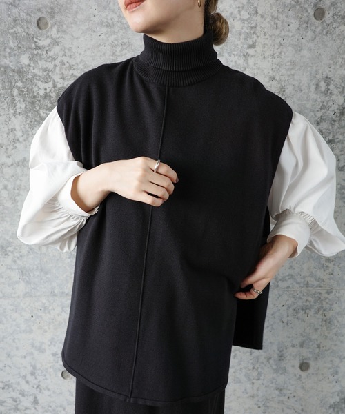 select MOCA by son」 タートルネックニット FREE ブラック レディース