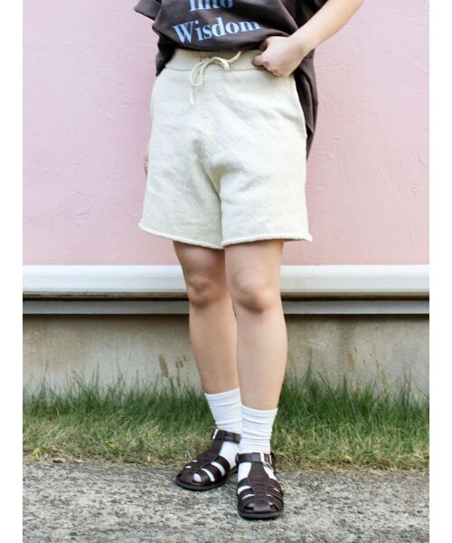 Ungrid ニットハーフパンツ チャコールグレー　新品 ニットハーフパンツ[品番：MKSW0058969]｜Ungrid（アングリット