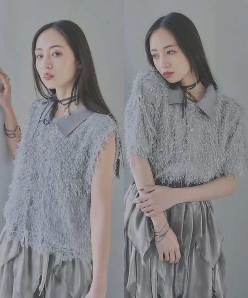 tシャツ 2WAYフリンジシアーカーディガン(HARE) レディース