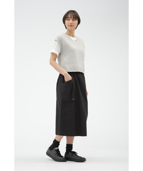 美品 MHL. WASHED COTTON POPLIN スカート WA-SHI COTTON PLAINWEAVE | MHL.（エムエイチエル） ｜【公式