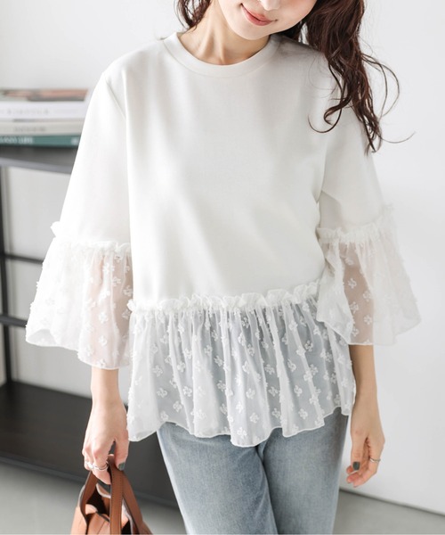 【海外限定】 SUGAR BISKET 小花柄ドッキングトップス レディース : ZOZOTOWN トップス