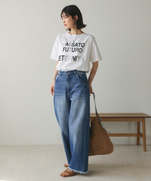 Bou Jeloud tシャツ スパンコールロゴT レディース : ZOZOTOWN